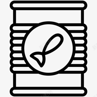 鱼食罐头食品蛴螬图标图标