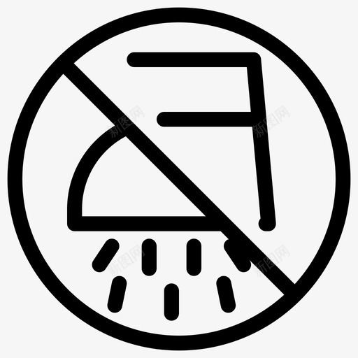 无蒸汽熨烫洗衣图标svg_新图网 https://ixintu.com 无蒸汽 洗衣 潮湿 熨烫 警告 象形线图标