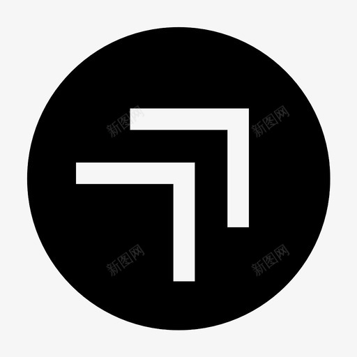 右上方向导航图标svg_新图网 https://ixintu.com 右上 右上角 导航 方向