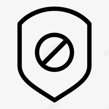 屏蔽阻止防病毒安全徽章图标图标