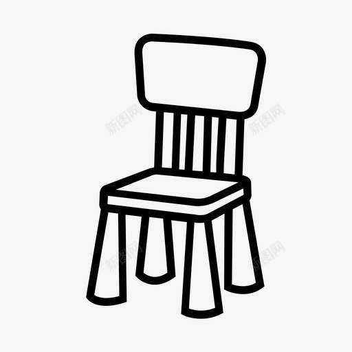 椅子儿童装饰图标svg_新图网 https://ixintu.com 儿童 宜家 家具 家居家具 椅子 装饰