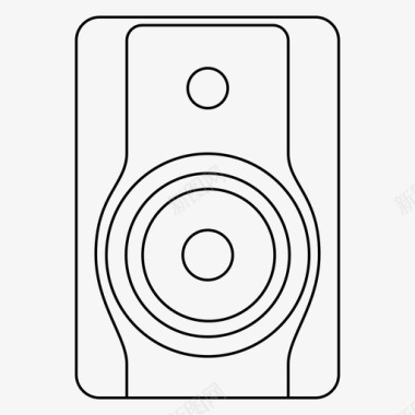 扬声器环绕音响录音室图标图标