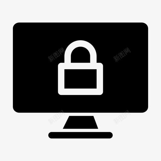 监视器锁监视器led挂锁图标svg_新图网 https://ixintu.com 个人电脑 屏幕通知 挂锁 智能电视 监视器led 监视器锁