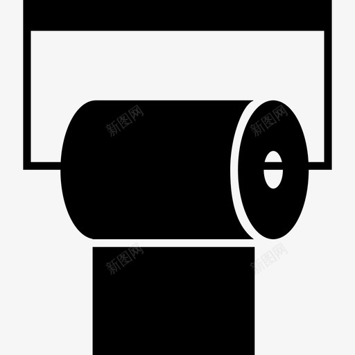 浴室纸卷工具和用具家居用品图标svg_新图网 https://ixintu.com 家居用品 工具和用具 浴室纸卷