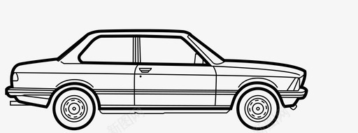 宝马3系第一代汽车复古图标图标