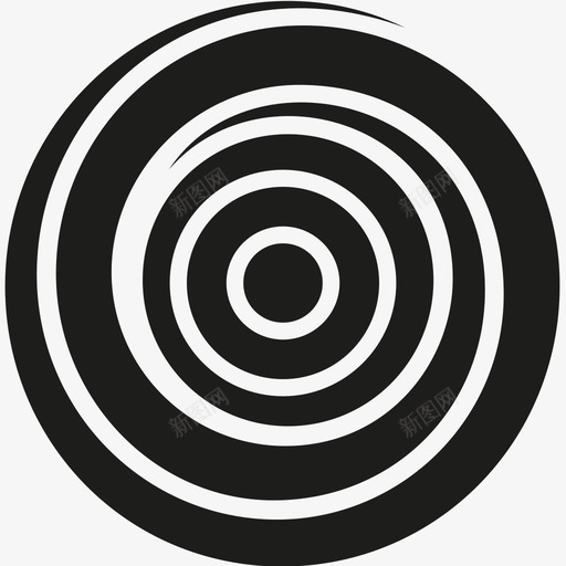 漩涡圆几何图形图标svg_新图网 https://ixintu.com 几何图形 漩涡圆