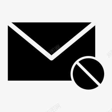拒绝电子邮件支票邮件信件图标图标