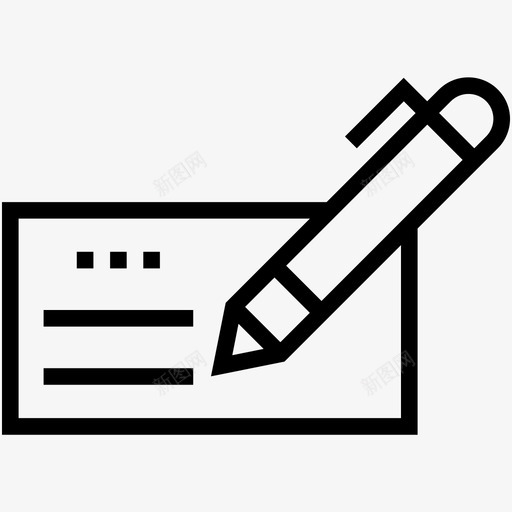 支票签名钢笔收据图标svg_新图网 https://ixintu.com 凭证 房地产行图标 支票签名 收据 签名 钢笔
