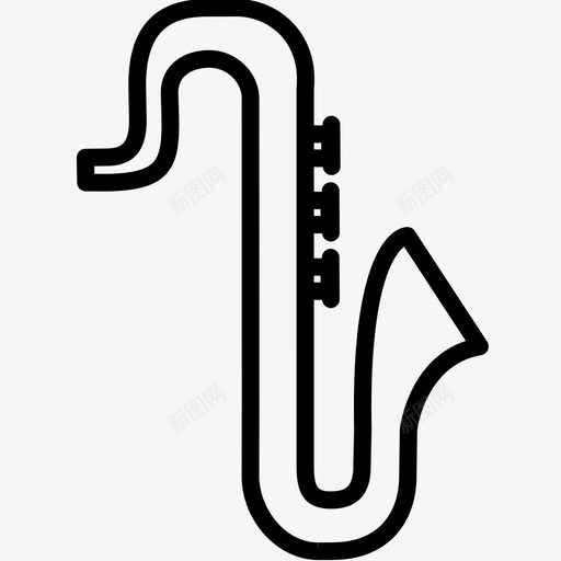 萨克斯管铜管爵士乐图标svg_新图网 https://ixintu.com 交响乐 旋律 爵士乐 管弦乐队 萨克斯管 铜管 音乐工具