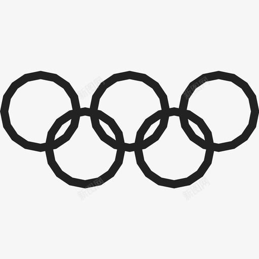 奥林匹克五环奥运会标志图标svg_新图网 https://ixintu.com 奥林匹克五环 奥运会 奥运会路线 标志
