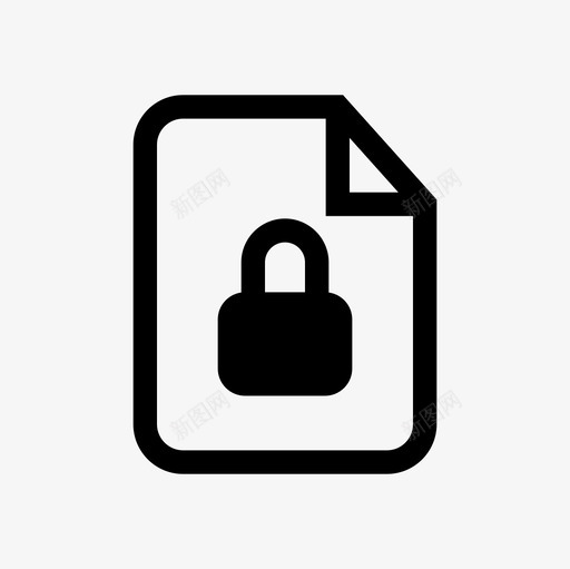 文件安全锁定文件受保护文件图标svg_新图网 https://ixintu.com 受保护文件 安全文件 文件和文件夹填充图标集 文件安全 锁定文件