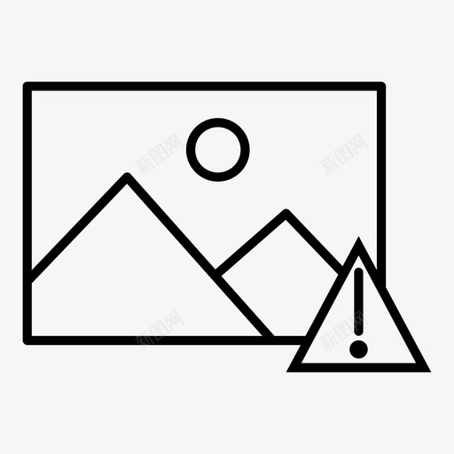 错误相框图库图标svg_新图网 https://ixintu.com 图像 图库 照片 相框 视图 错误图片