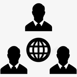 全球合作伙伴全球合作伙伴商业团队竞争图标高清图片