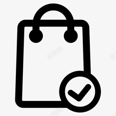 购物袋接受购买钱包图标图标