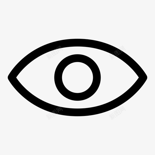 眼睛观察可见性图标svg_新图网 https://ixintu.com 可见性 眼睛 纯线条 观察 视觉