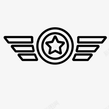 飞行员徽章航空公司飞行员图标图标