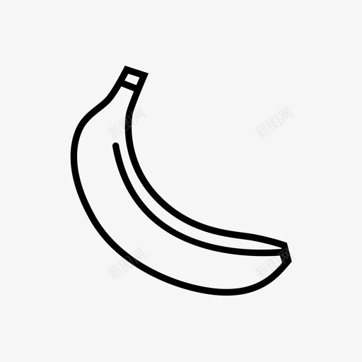 香蕉食品新鲜图标svg_新图网 https://ixintu.com 新鲜 水果 甜味 食品 食品和饮料 香蕉 黄色