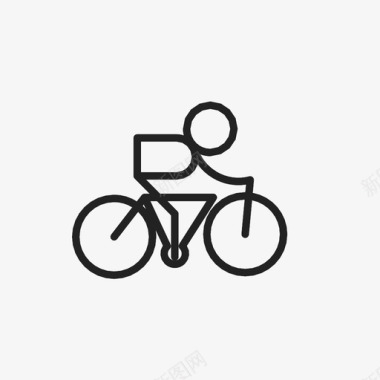 骑自行车比赛健康图标图标