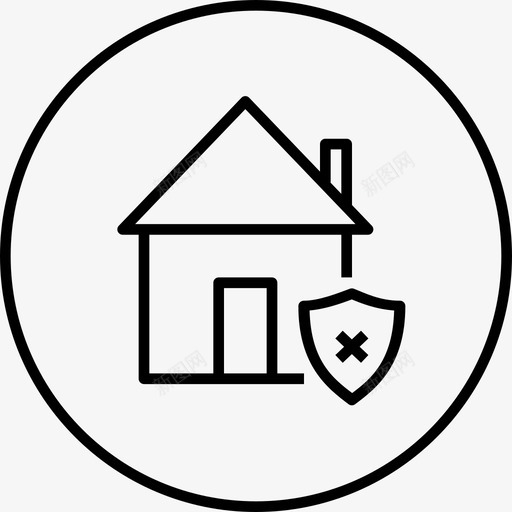 住宅房产房屋图标svg_新图网 https://ixintu.com 不安全 住宅 保护 屏蔽 房产 房地产环线 房屋 物业