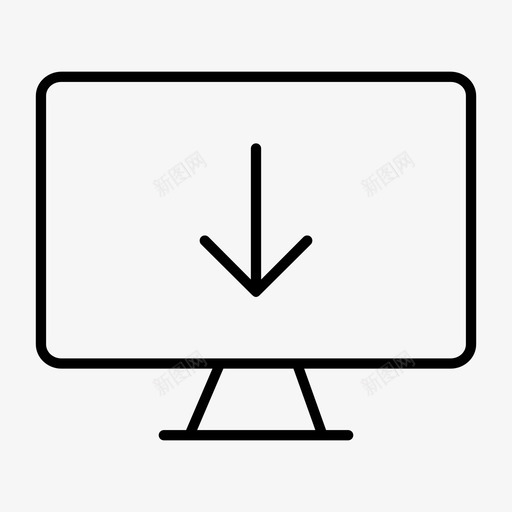 监视器显示计算机图标svg_新图网 https://ixintu.com 下载 下载监视器 个人计算机 屏幕通知 显示计算机 智能电视 监视器