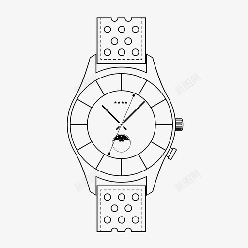 手表震颤时间图标svg_新图网 https://ixintu.com 悸动 手表 时钟 时间 波峰 脉搏 腕表 跳动 配件 震颤