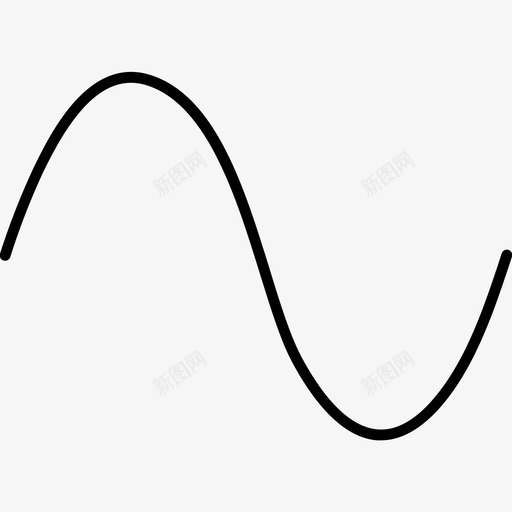正弦波余弦曲线图标svg_新图网 https://ixintu.com 余弦 振荡 曲线 正弦波