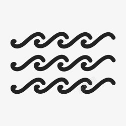 潮浪海潮水图标高清图片