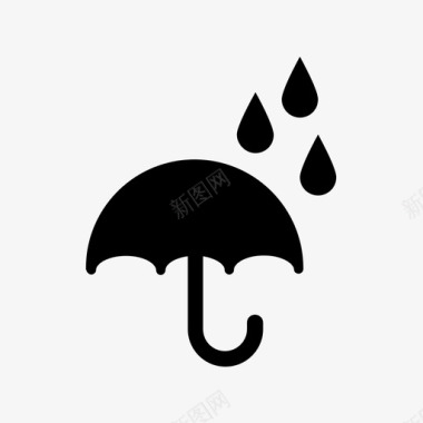 雨伞干燥防护图标图标