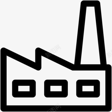 工厂工业发电厂图标图标