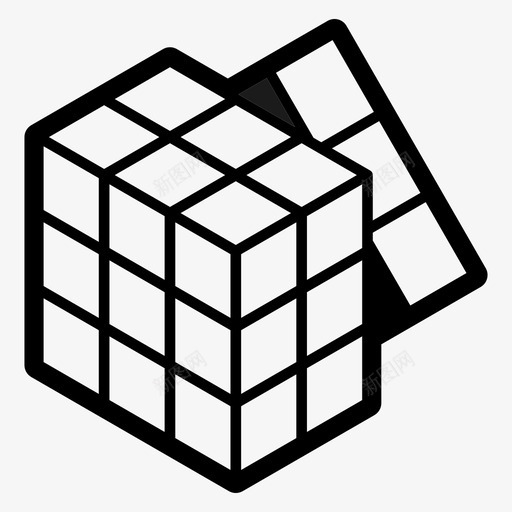 rubiks立方体儿童玩具问题解决图标svg_新图网 https://ixintu.com rubikscube rubiks立方体 儿童玩具 益智游戏 问题解决