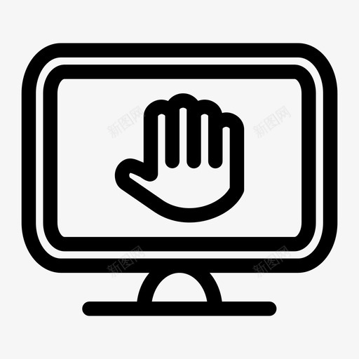 阻止计算机手屏幕图标svg_新图网 https://ixintu.com 停止 屏幕 手 阻止计算机