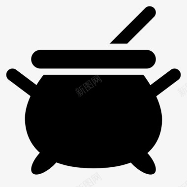 锅烹饪热图标图标