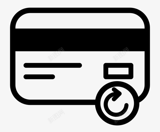 刷新信用卡付款续订图标svg_新图网 https://ixintu.com 付款 刷新信用卡 续订