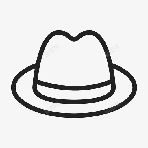 时髦的帽子软呢帽头图标svg_新图网 https://ixintu.com 头 头饰 时髦的帽子 爱尔兰语 软呢帽