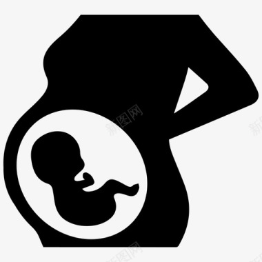 产科胚胎胎儿图标图标