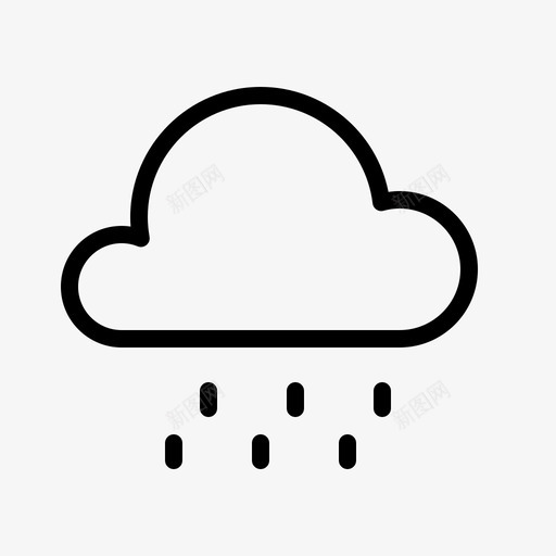 雨大气大气状况图标svg_新图网 https://ixintu.com 云 大气 大气状况 天气 雨 预报