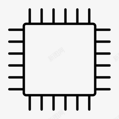 处理器芯片计算硬件图标图标