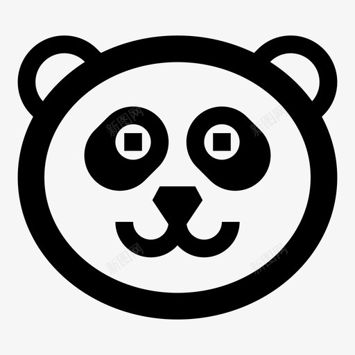 熊猫动物快乐图标svg_新图网 https://ixintu.com 动物 动物园 快乐 有用的动物图标 熊猫 熊猫熊