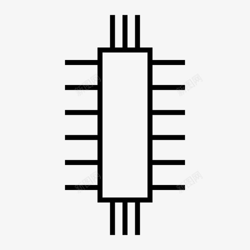 晶体管芯片电路图标svg_新图网 https://ixintu.com 晶体管 物联网 电子产品 电路 芯片 计算机部件