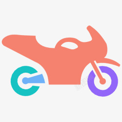 车辆保险摩托车自行车骑乘图标高清图片