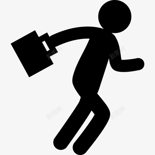 提着手提箱走路的男人剪影人们商人图标svg_新图网 https://ixintu.com 人们 商人 提着手提箱走路的男人剪影
