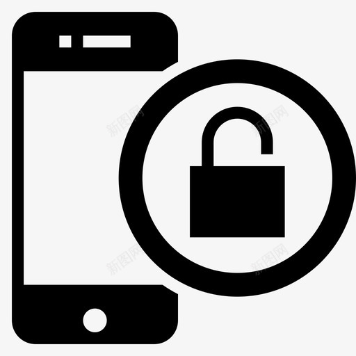 智能手机解锁iphone密码图标svg_新图网 https://ixintu.com iphone 安全 密码 智能手机解锁 移动和计算机设备字形