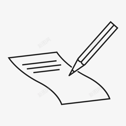 写作博客纸图标svg_新图网 https://ixintu.com 作家 写作 博客 笔 纸