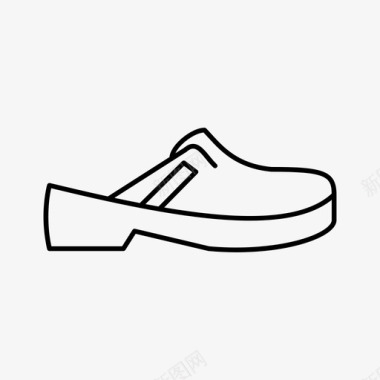 骡子鞋子款式图标图标