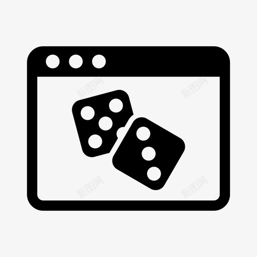 浏览器游戏电脑游戏运气图标svg_新图网 https://ixintu.com 掷骰子 机会游戏 浏览器游戏 电脑游戏 运气