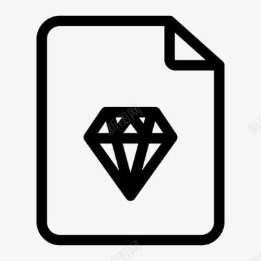 珍贵的文件钻石宝石图标图标