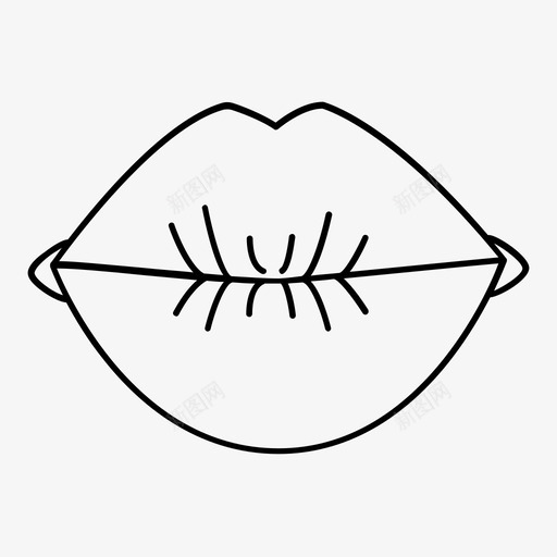 亲吻嘴唇唇膏图标svg_新图网 https://ixintu.com 亲吻 唇膏 嘴唇 性感 浪漫的轮廓