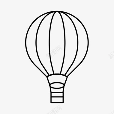 热气球泡泡飞行图标图标