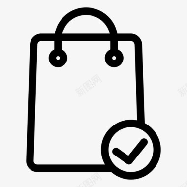 购物袋接受购买购物袋图标图标