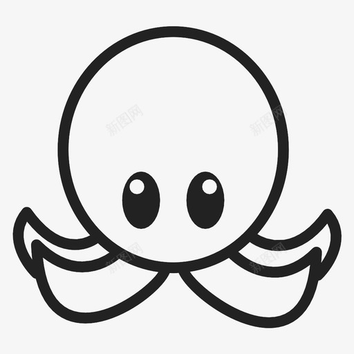 章鱼动物表情符号图标svg_新图网 https://ixintu.com 动物 头 章鱼 表情符号 触角